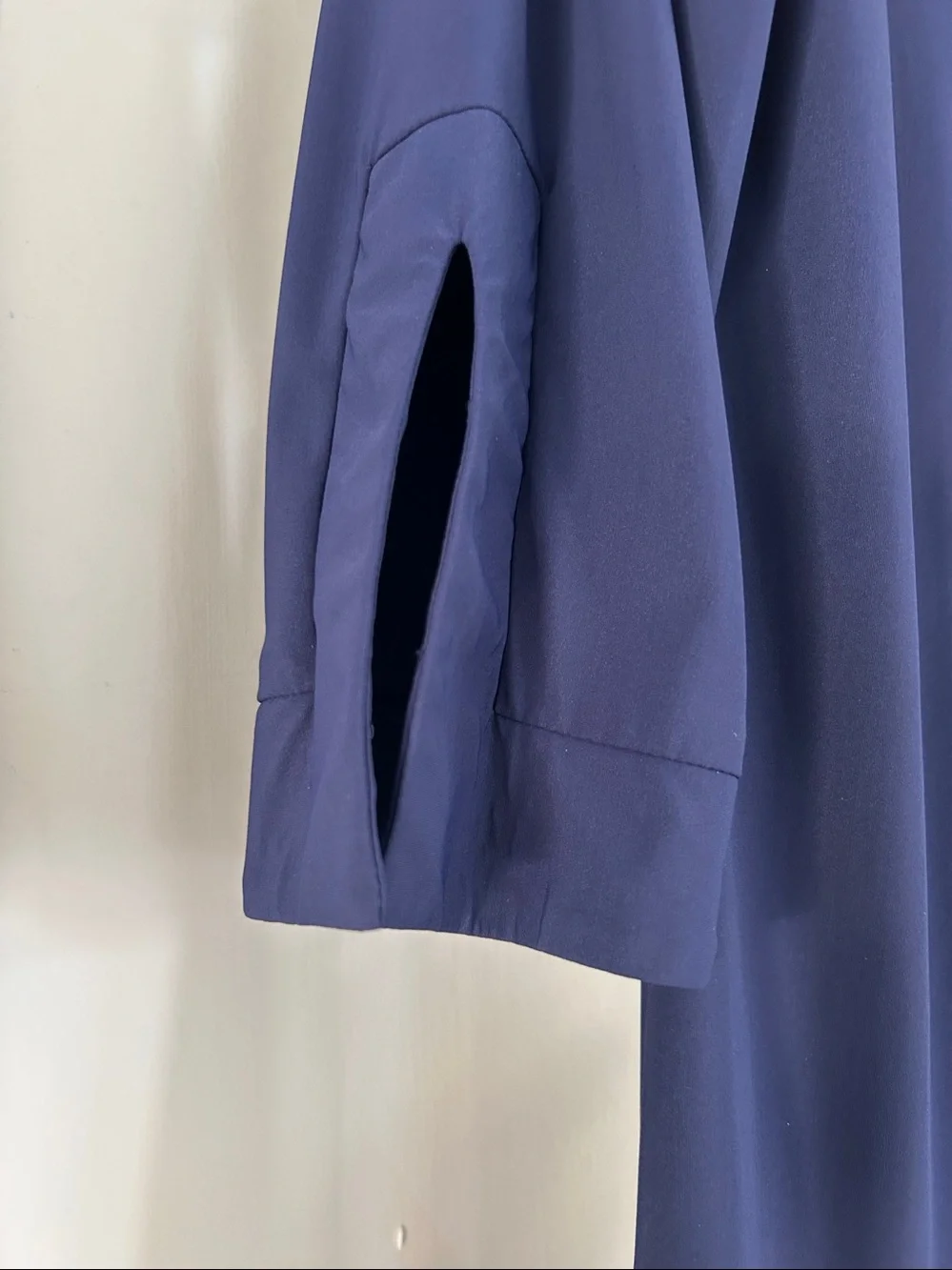 Jude Connally Navy Blue Shift Dress 3/4 Sleeve Pockets Size S